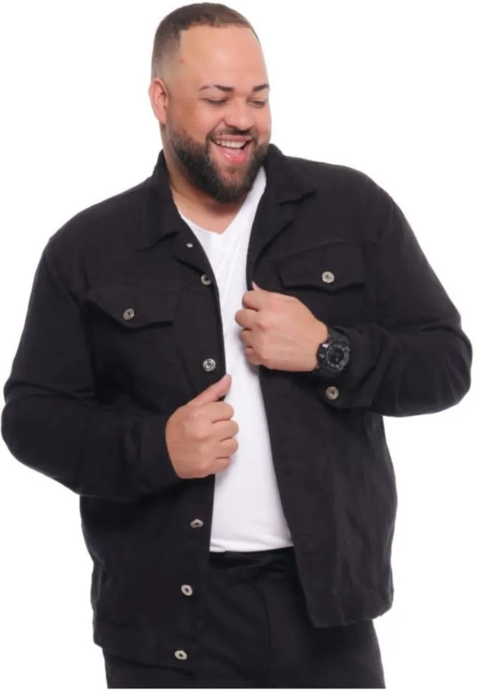 Jaqueta Masculina Jeans Light Plus Size
