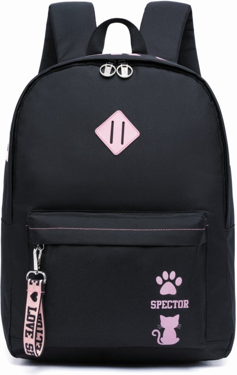 Imagem principal Infantil - Mochila Escolar Feminina Casual Moderna Espaçosa Resistente Spector preto Spector preto