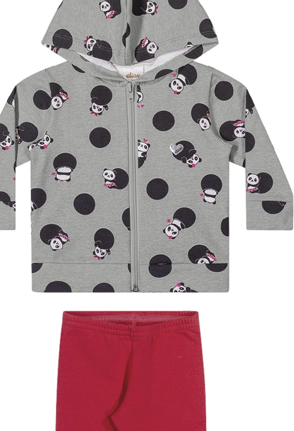 Infantil - Conjunto Jaqueta Legging Molecotton Mescla ELIAN