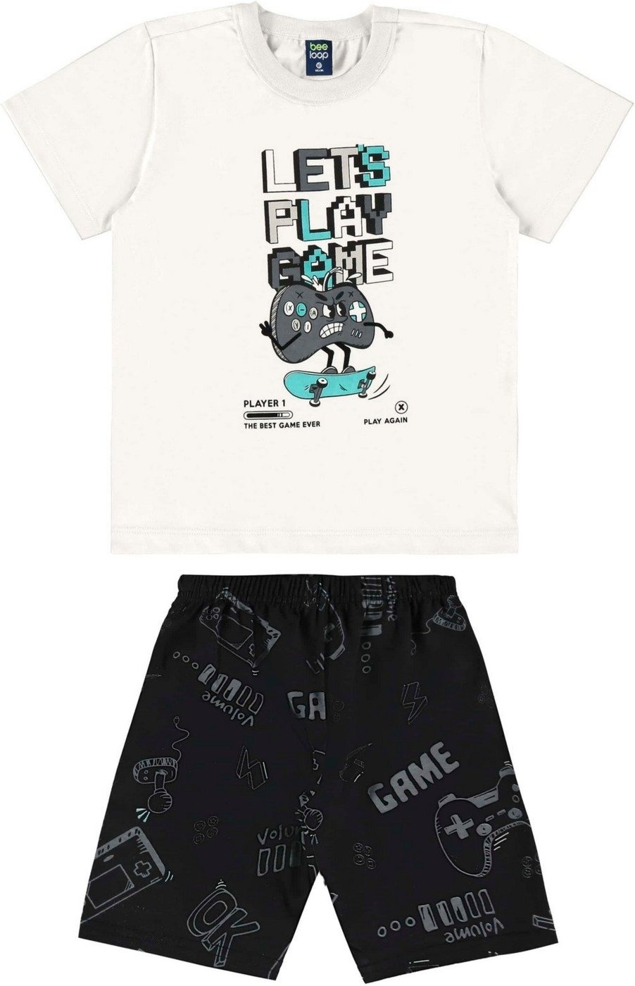 Imagem principal Infantil - Conjunto com Camiseta e Bermuda para Menino Bee Loop Off-White off-white white Bee Loop off-white white