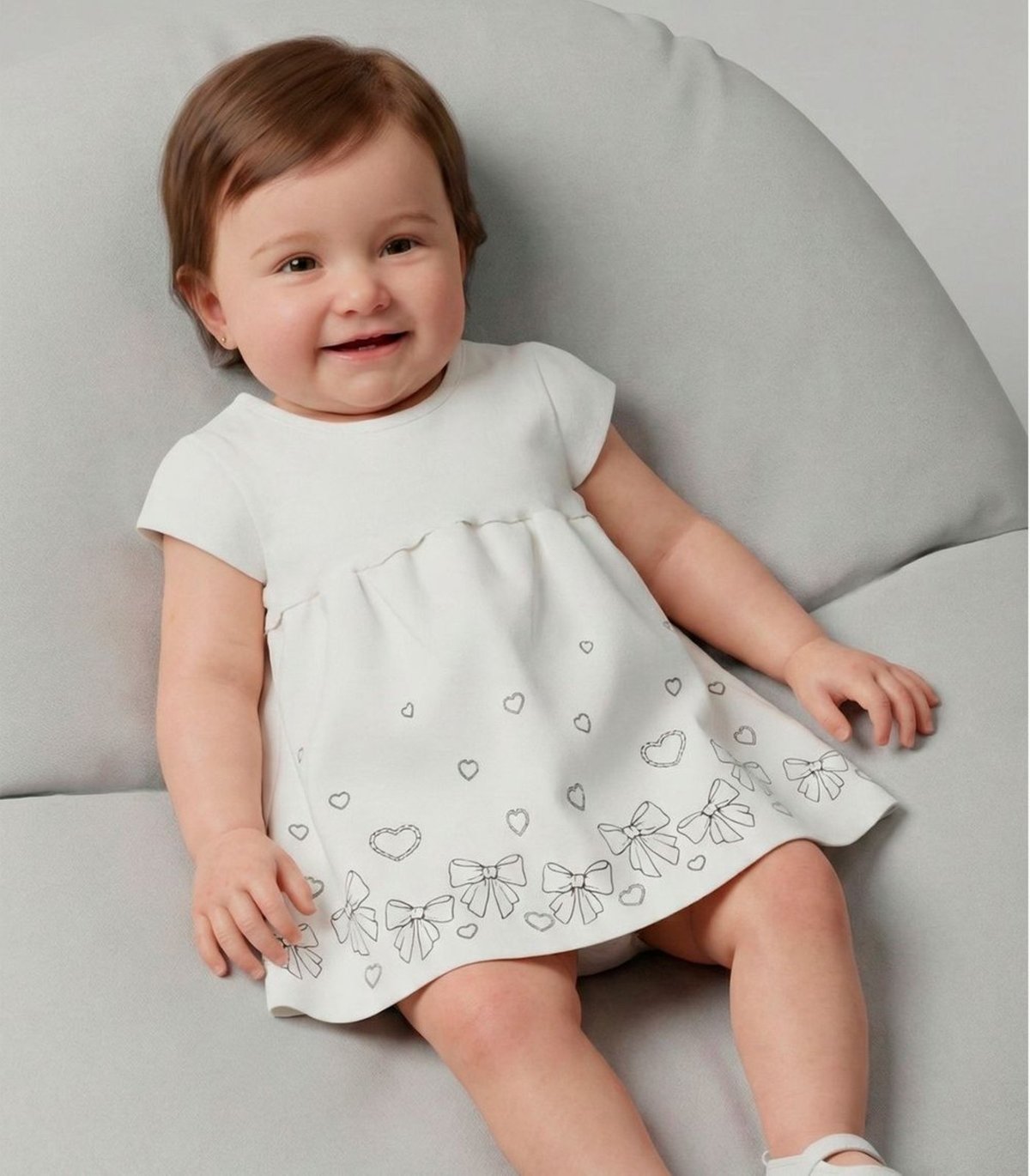 Imagem principal Infantil - Vestido Manga Curta Em Cotton Select bege Select bege