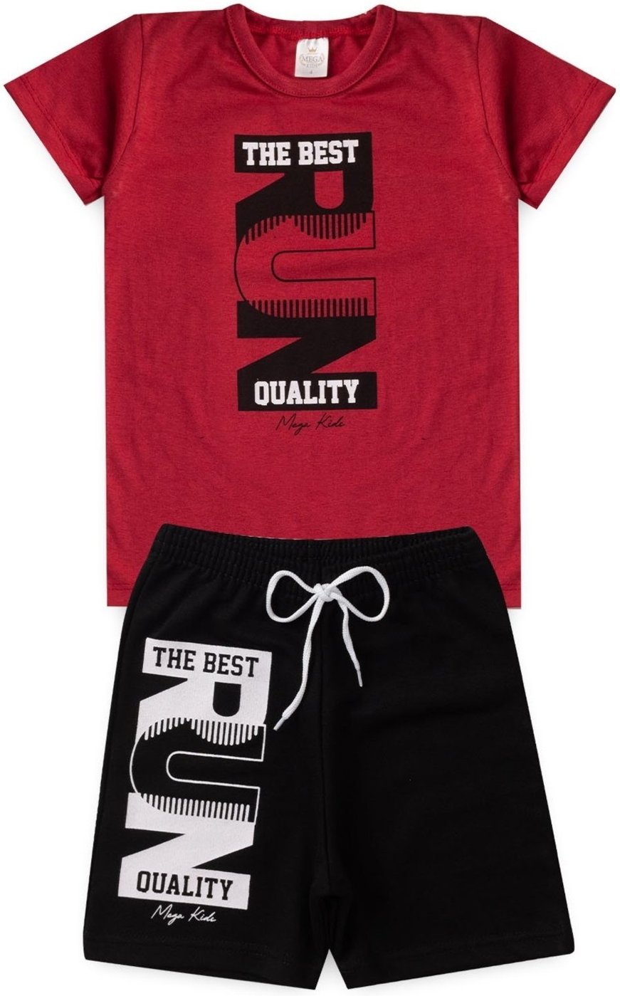 Imagem principal Infantil - Conjunto Verão Masculino The Best Run Vermelho - Mega Mega Kids unico Mega Kids unico