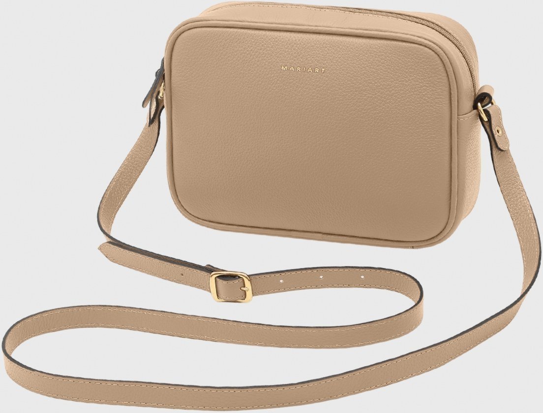 Bolsa Transversal Couro Mariart Jeri Creme