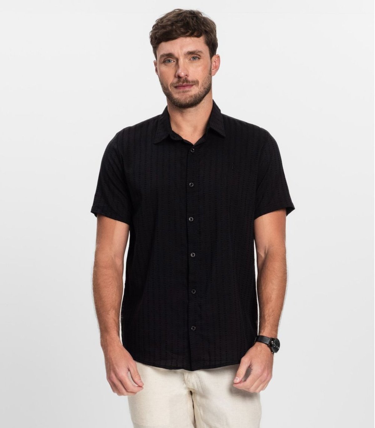 Imagem principal Camisa Masculina Manga Curta Diametro preto Diametro preto