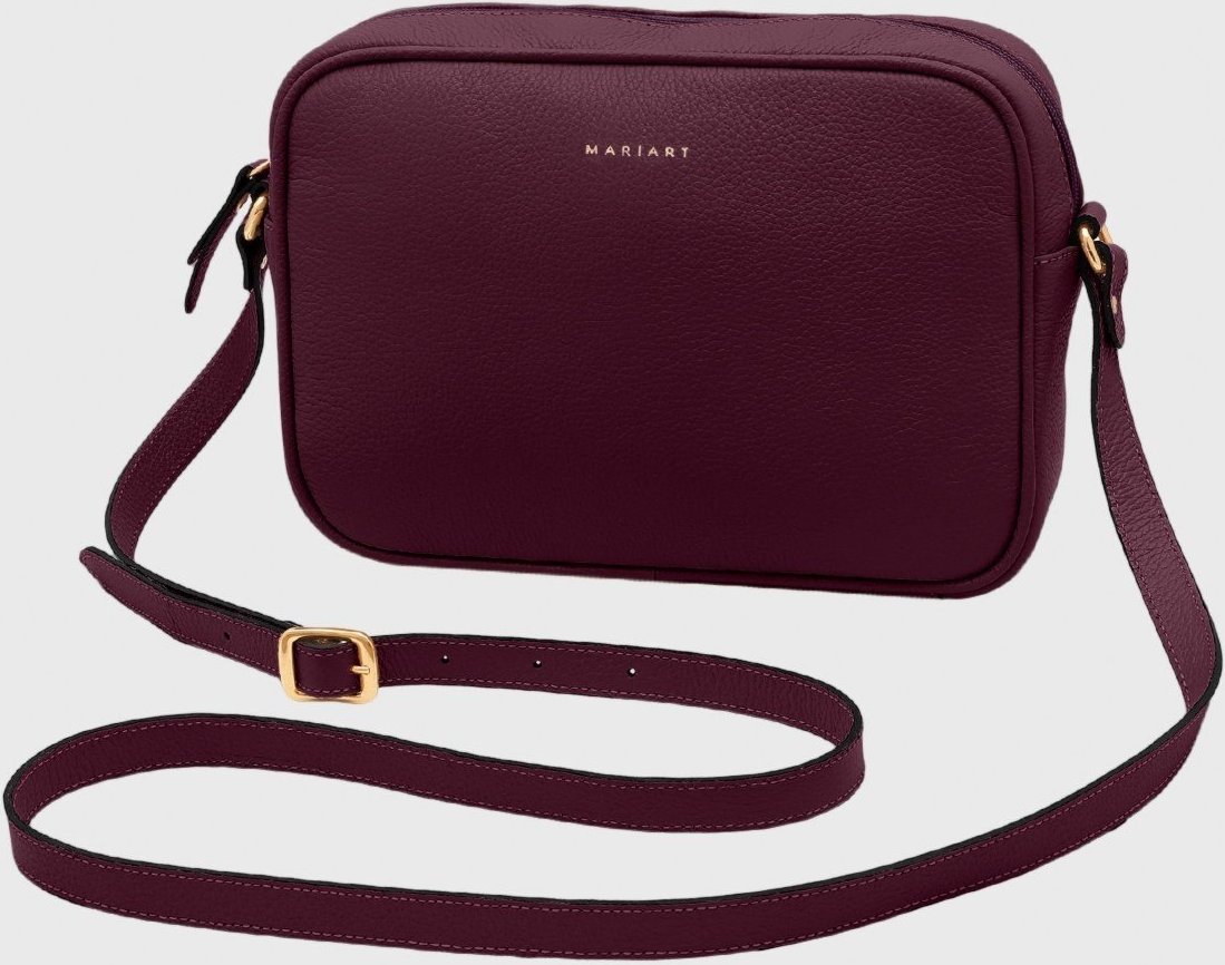 Bolsa Transversal Couro Mariart Maxi Jeri Rubi