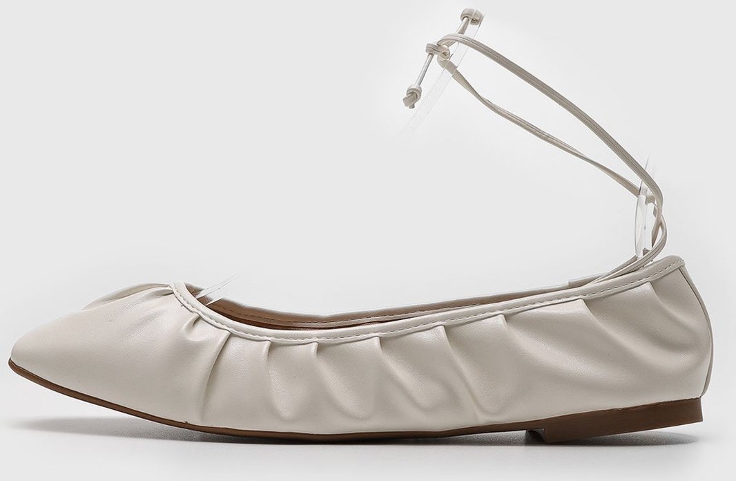 Sapatilha Via Mia Amarração Off-White