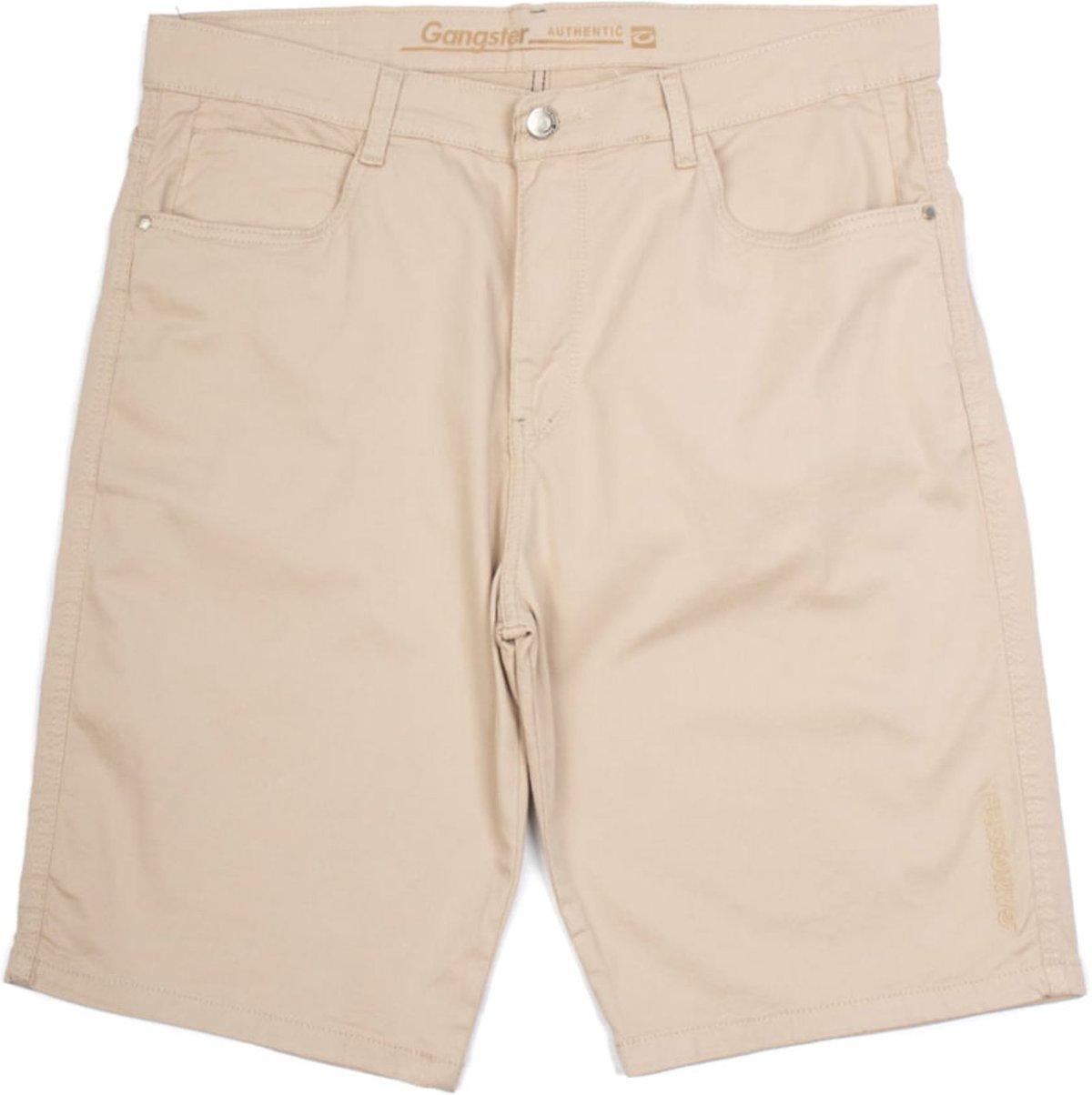 Imagem principal Bermuda Masculina Gangster Plus Size Sarja bege bege