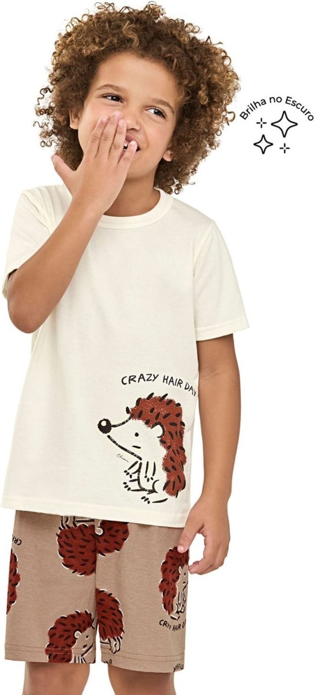 Imagem principal Pijama Curto Menino Ouriço Elian bege Elian bege