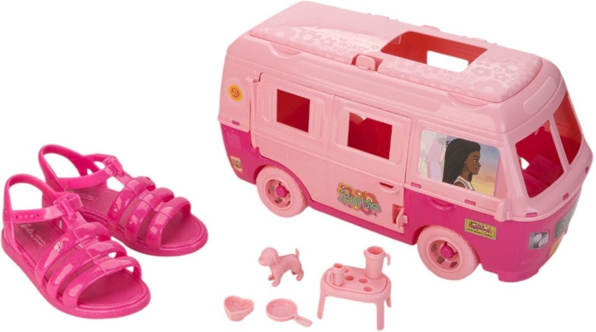 Infantil - Sandália Barbie Road Trip Grendene 23071 Escuro Glitter