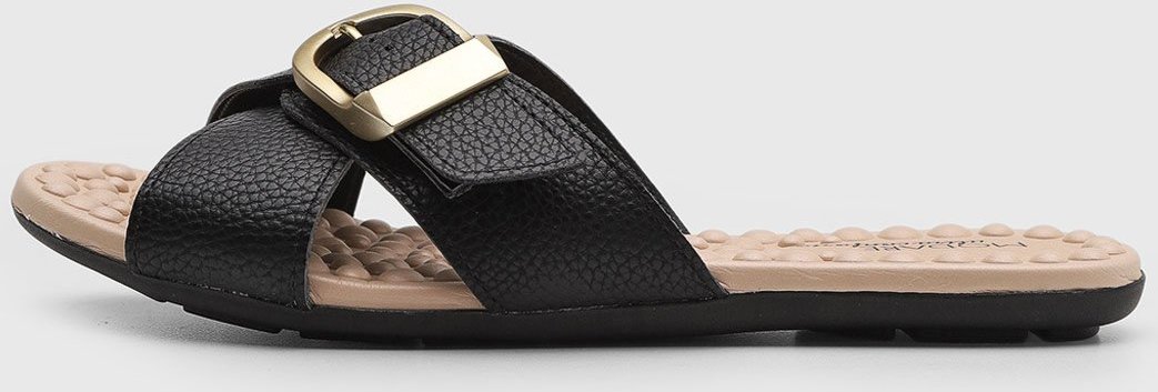 Rasteira Feminina Modare Tiras Fivela Preta