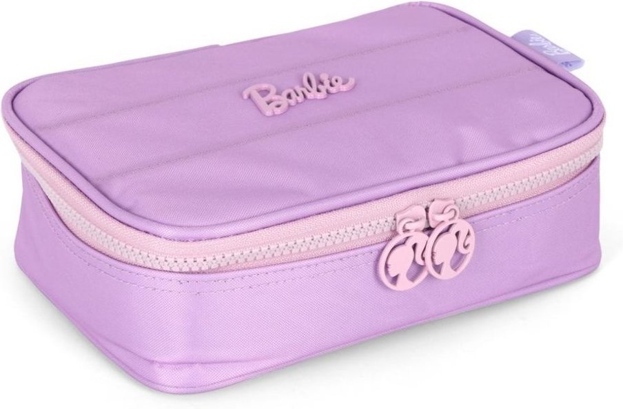Imagem principal Infantil - Estojo Box Juvenil Médio 100 pens Náilon Matelassê Barbie Luxcel roxo Luxcel roxo
