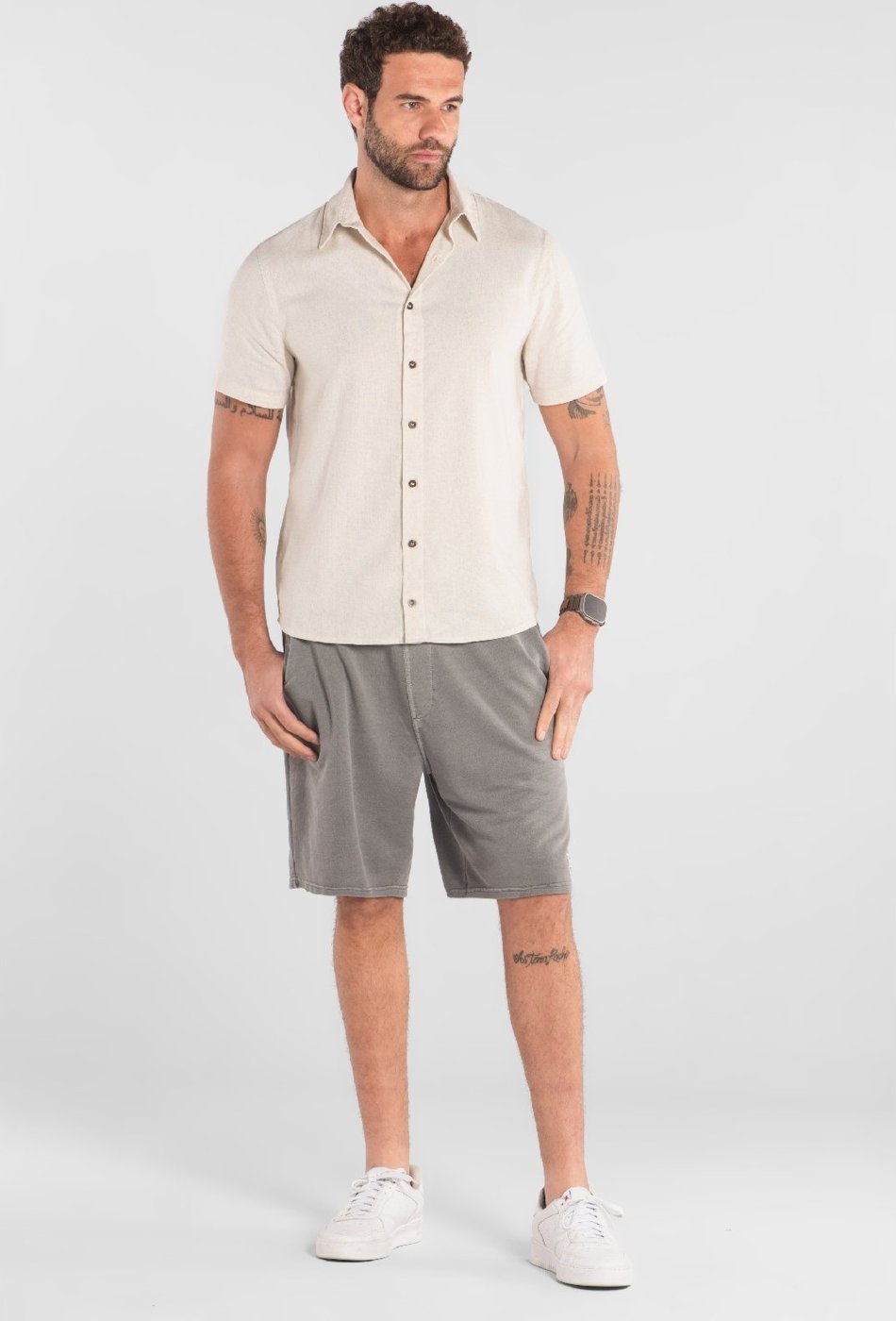 Imagem principal Camisa Social com Linho The Philippines bege The Philippines bege