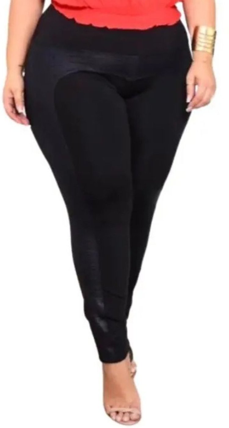 Imagem principal Legging Plus Size Vih Triny Montaria Empina Bumbum Lisa Peluciada Forrada preto Vih Triny preto