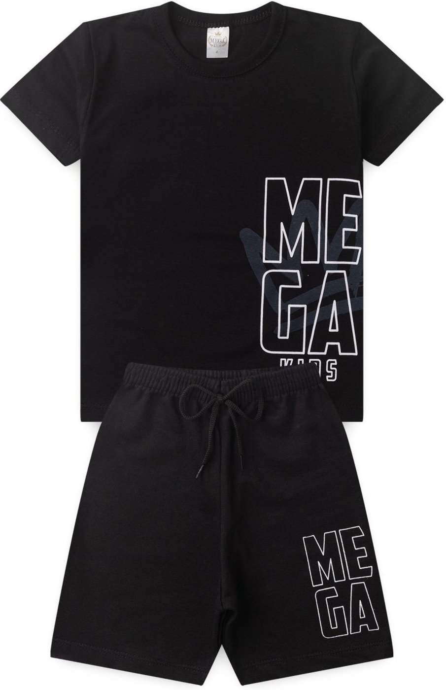 Imagem principal Infantil - Conjunto Verão Masculino Mega Preto - Mega Mega Kids unico Mega Kids unico