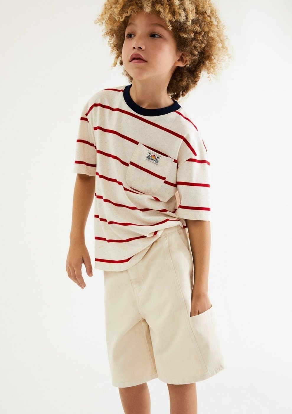 Imagem principal Infantil - Bermuda Menino Reta Em Sarja Hering Hering Kids off-white Hering Kids off-white