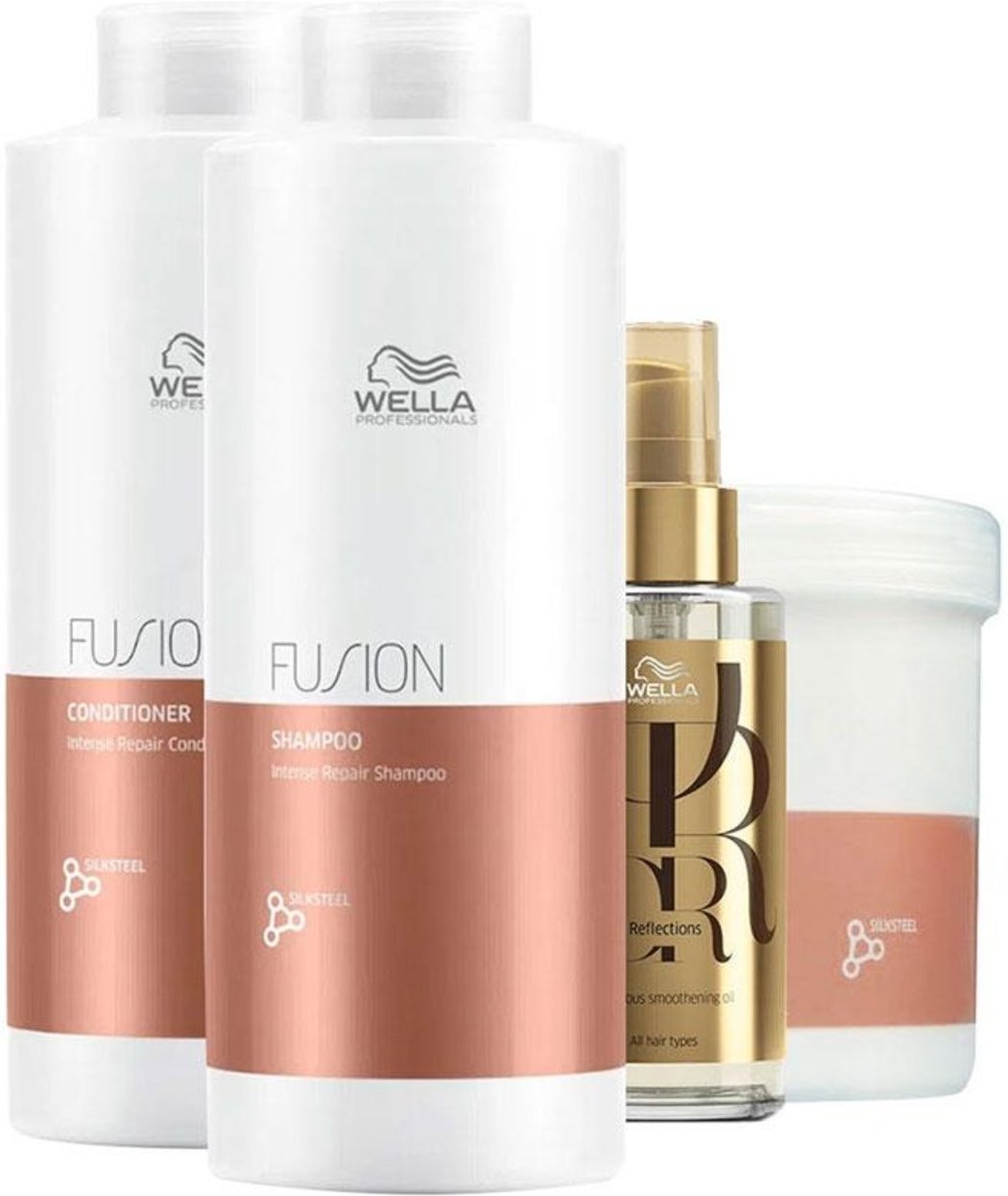 Imagem principal Kit Wella Professionals Fusion Profissional - Shampoo e Condicionador e Máscara e Óleo incolor incolor