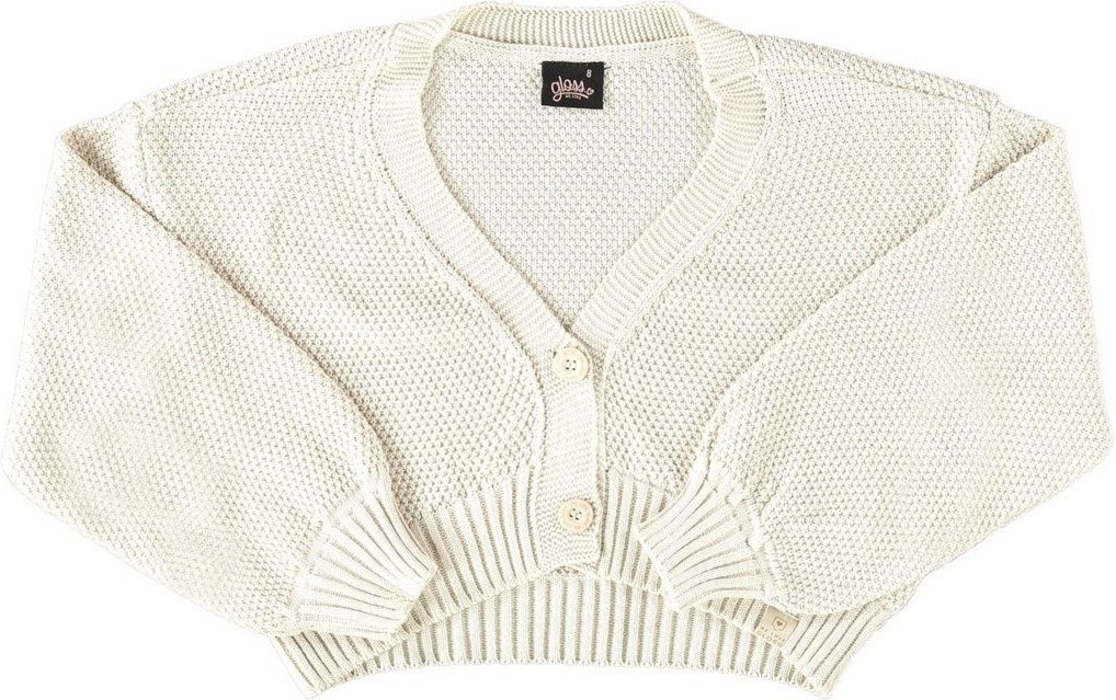 Imagem principal Infantil - Cardigan Cropped em Tricô Juvenil Gloss bege Gloss bege