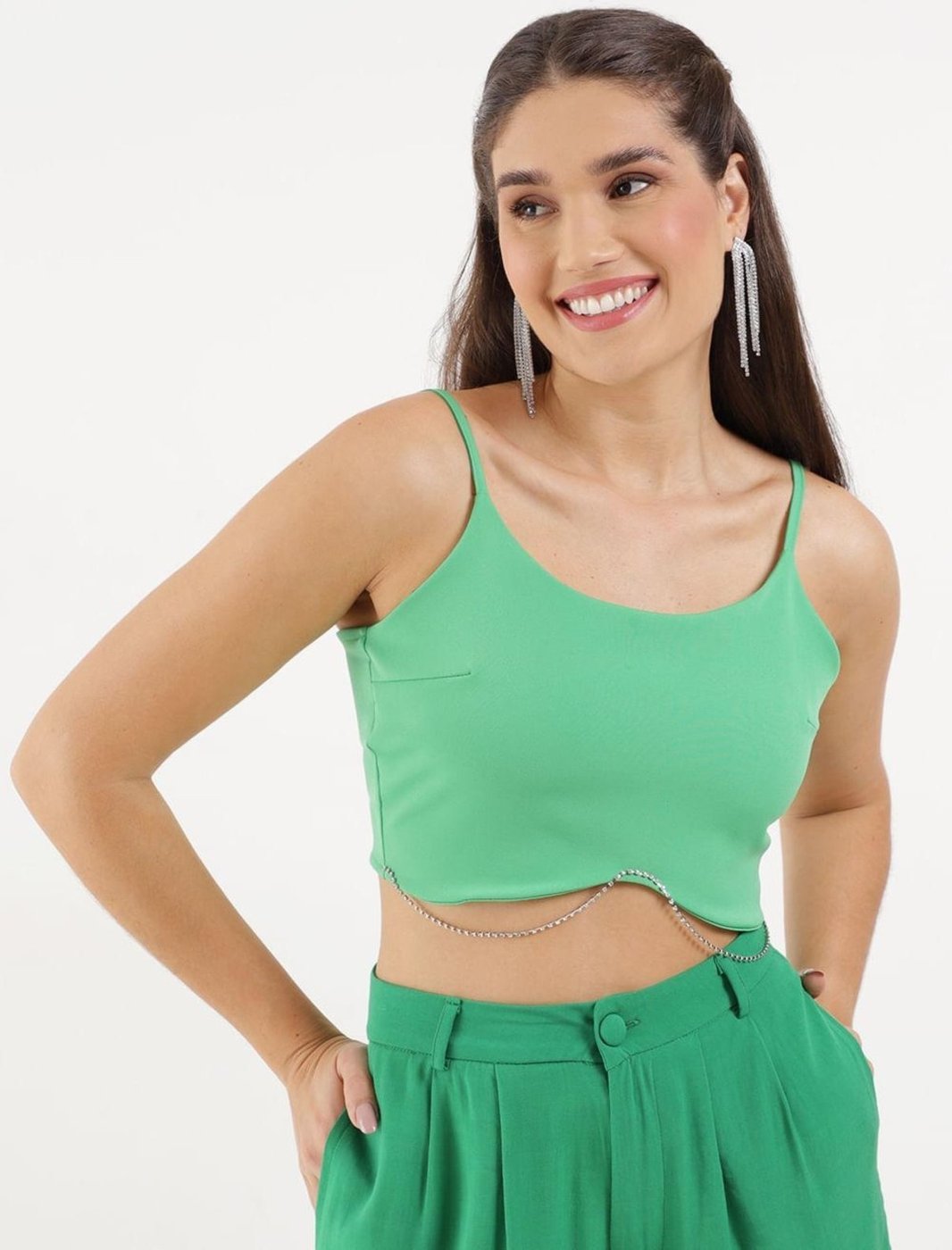 Imagem principal Blusa Cropped Autentique Feminina VERDE unico verde Autentique unico verde