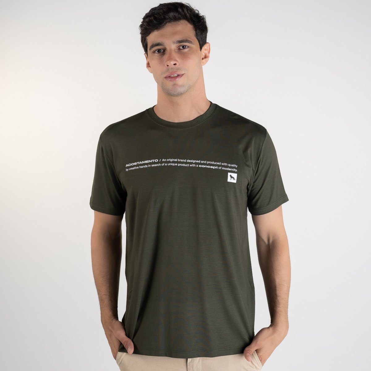 Imagem principal Camiseta Acostamento Modal Concept verde militar Acostamento verde militar