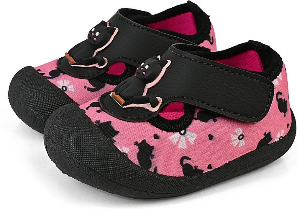Imagem principal Infantil - Sapameia Antiderrapante Menina Rosa Gatinho Enfeite Mzkid preto/rosa rosa Mzkid preto/rosa rosa