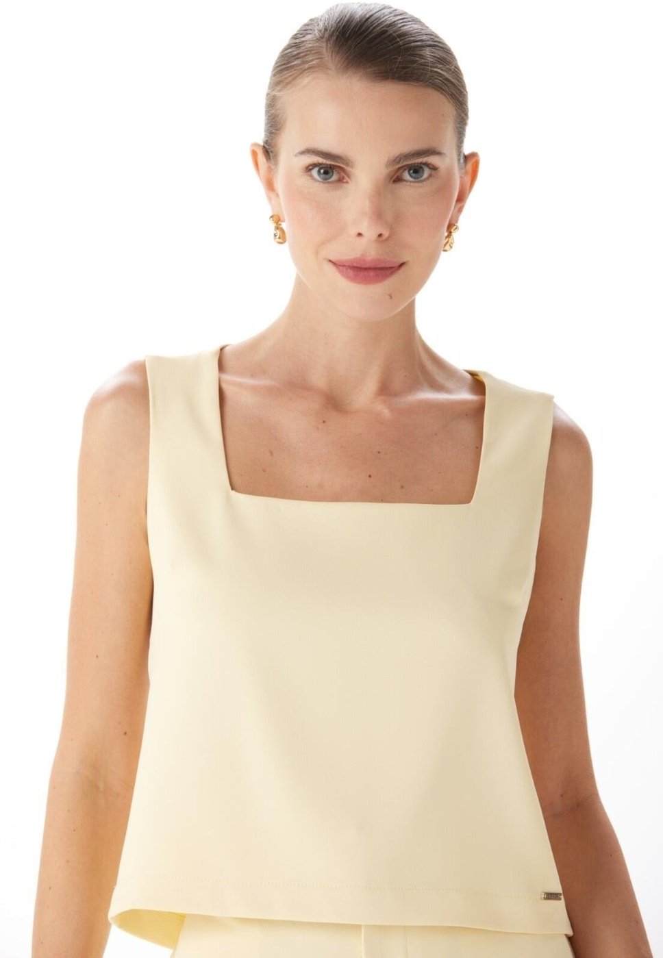 Blusa Sem Mangas Traymon Manteiga