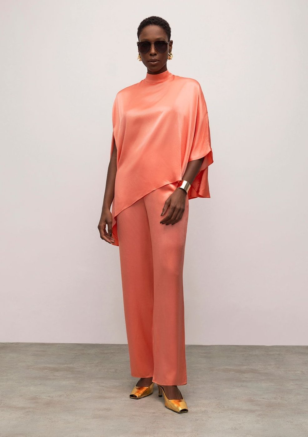 Calça Iódice Reta Cós Alto Bolso-Faca