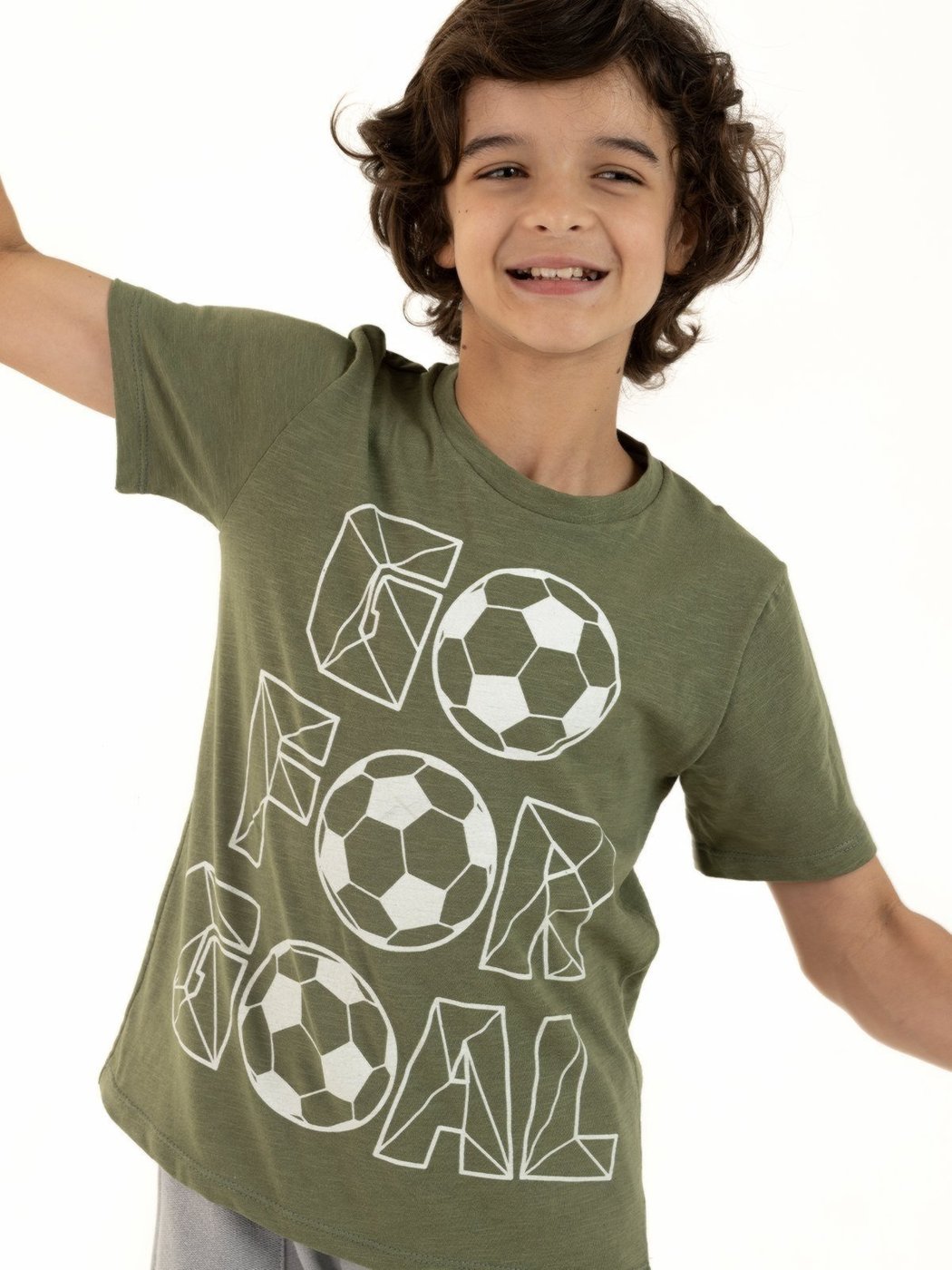 Imagem principal Infantil - Camiseta Menino De Verão Manga Curta em Algodão Gol de Placa Magicamente Magicamente Kids branco Magicamente Kids branco