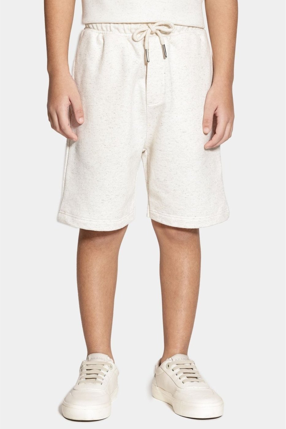 Imagem principal Infantil - Bermuda Aramis Reta Moletom Com Linho e Cordão Natural nude natural Aramis nude natural