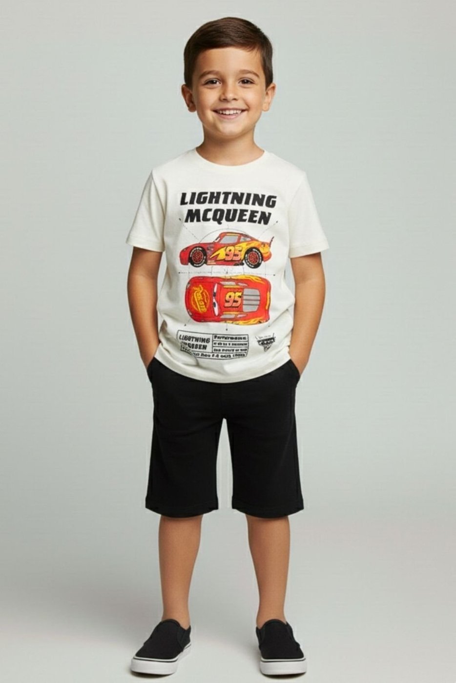 Imagem principal Infantil - Camiseta Bem Vestir Masculina Mcqueen Off White Disney off-white white Disney off-white white