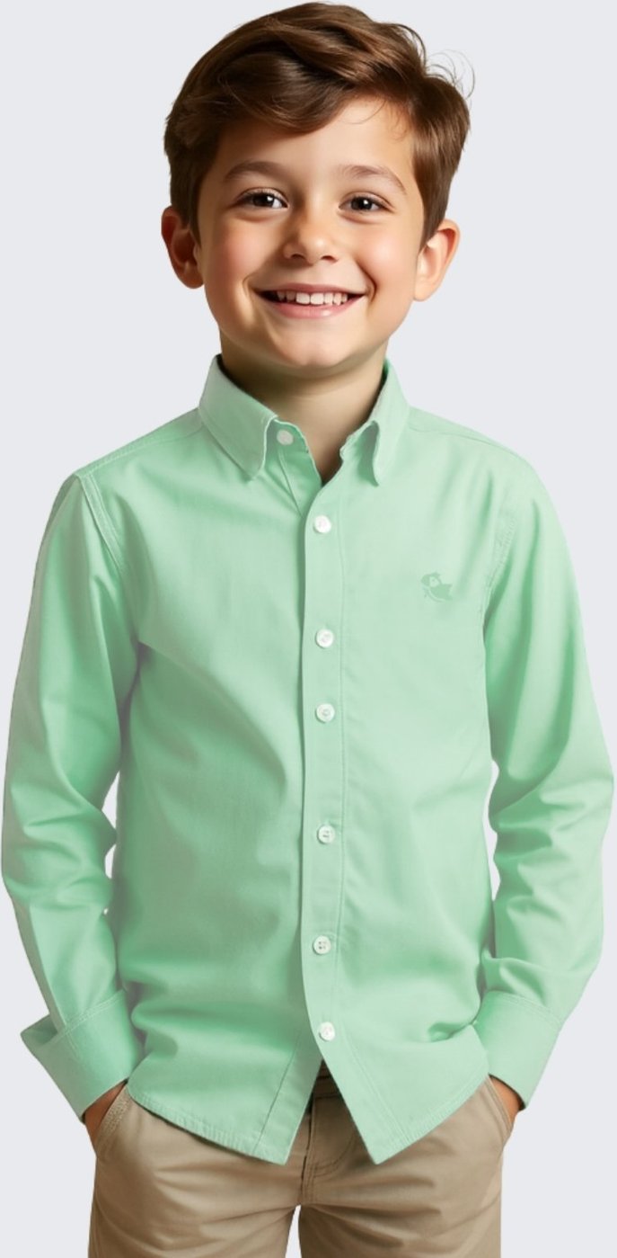 Imagem principal Infantil - Camisa Social Masculina Manga Longa Daze Modas Água verde Daze Modas verde