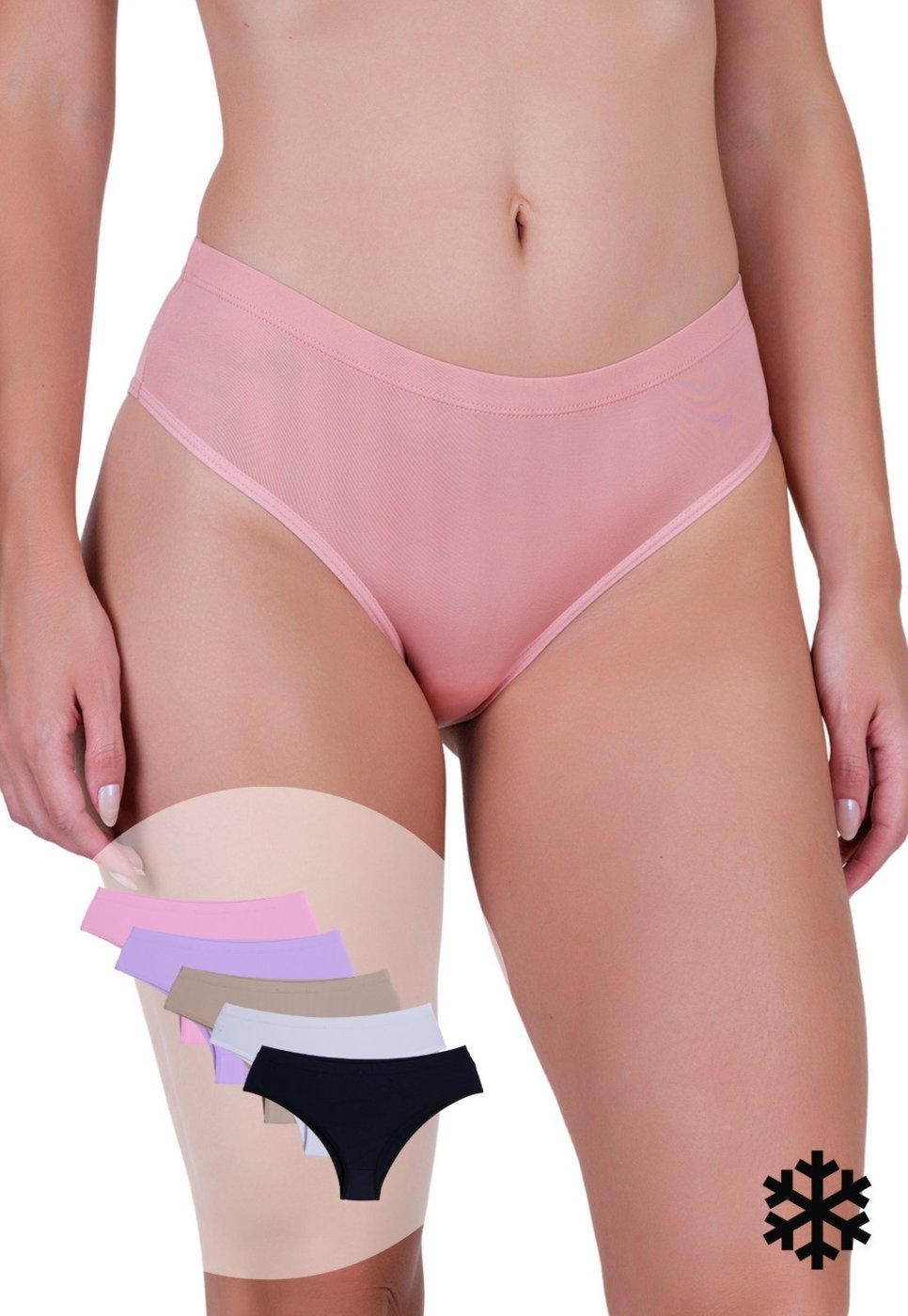 Imagem principal Kit 5 Calcinhas Femininas Microfibra érola Toque Sedoso Elástico Embutido Concept Lingerie multicolorido Concept Lingerie multicolorido