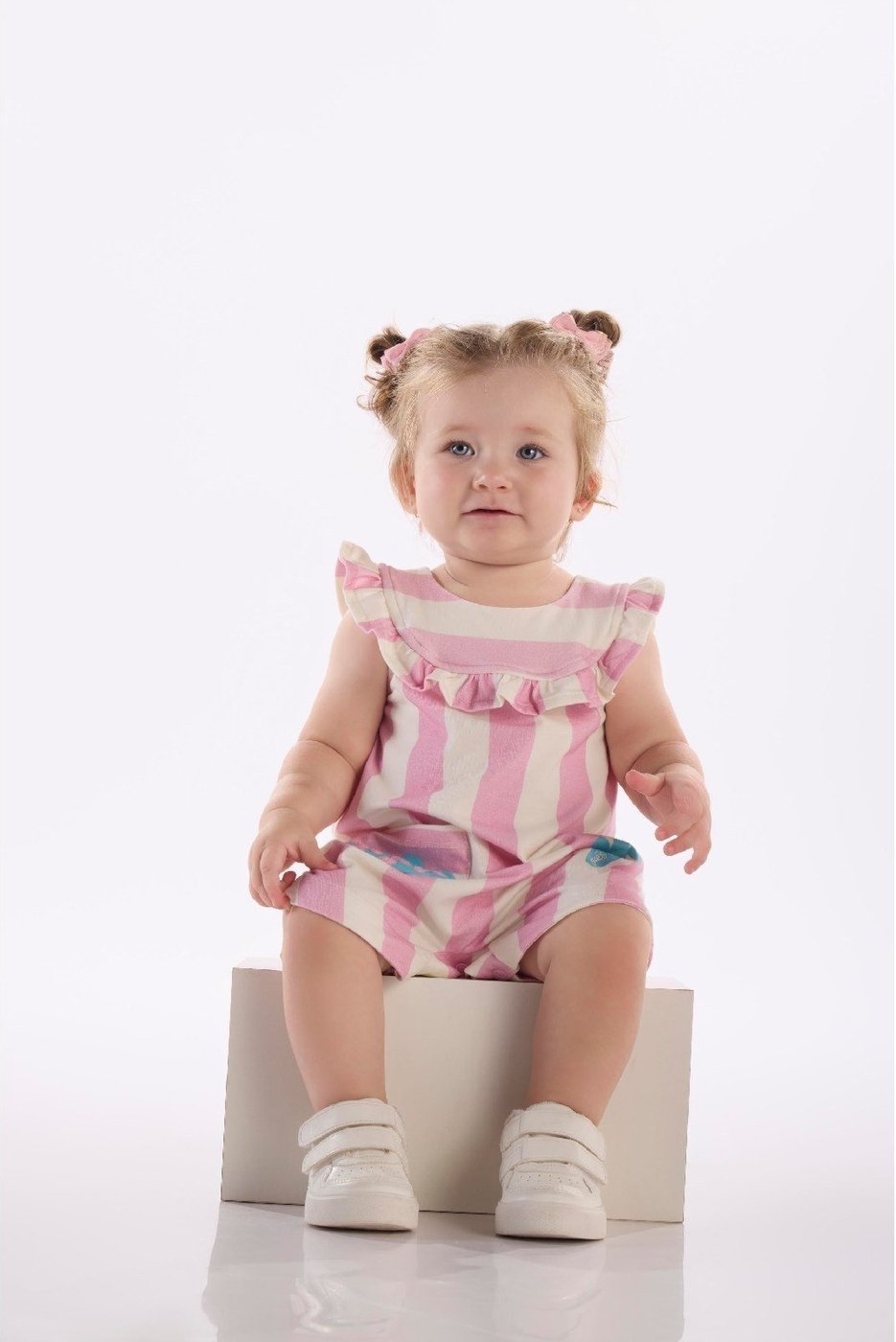 Imagem principal Infantil - Macaquinho Menina em Cotton Três e Já branco Três e Já branco