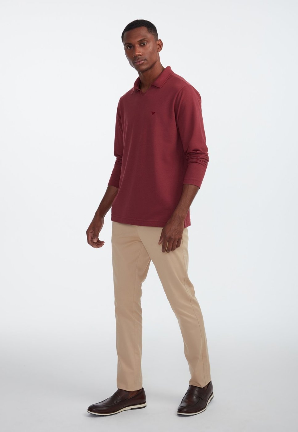 Imagem principal Calça Sarja Traymon Slim Algodão Egípcio Areia caramelo Traymon caramelo