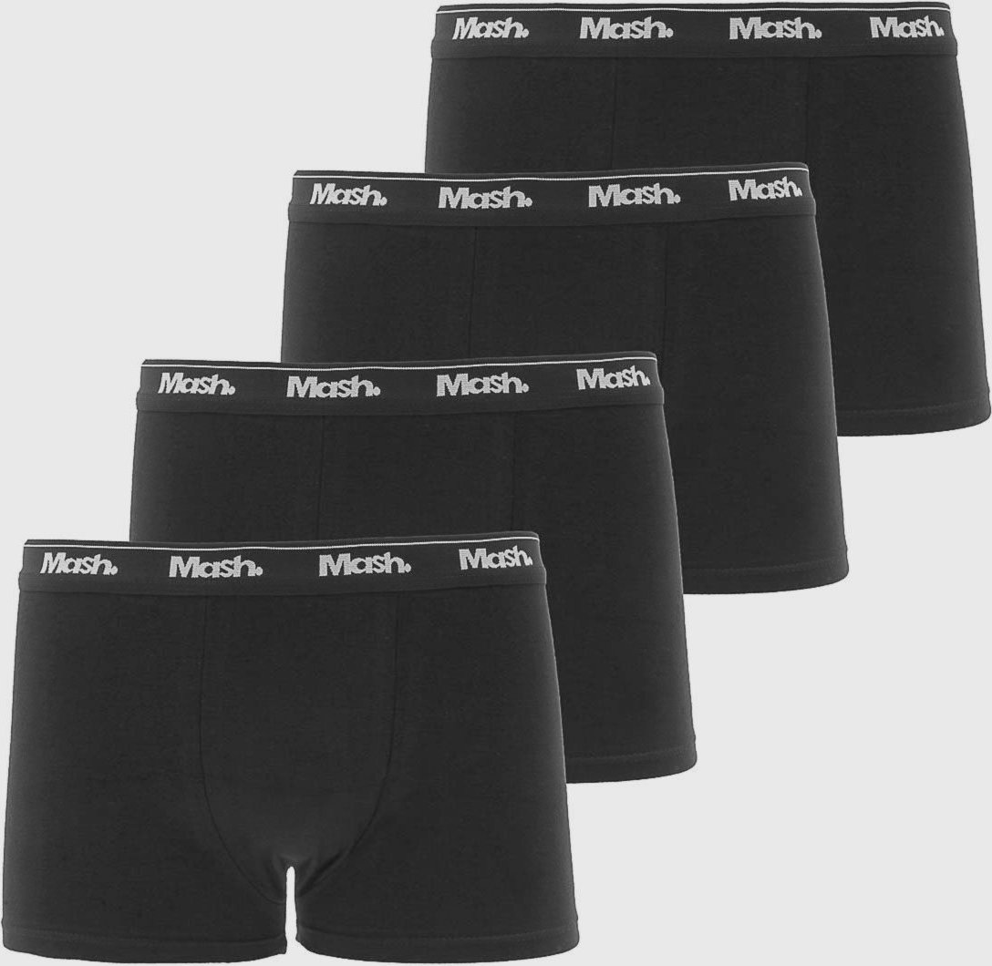 Imagem principal Kit 4pçs Cueca MASH Boxer Logo preto MASH preto