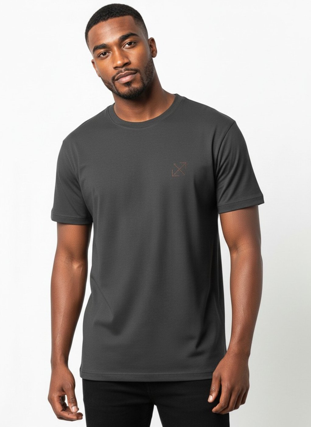 Imagem principal Camiseta Enluaze Lisa Masculina Reta Manga Curta Com Elastano 59016 - Chumbo Kloze preto Kloze preto