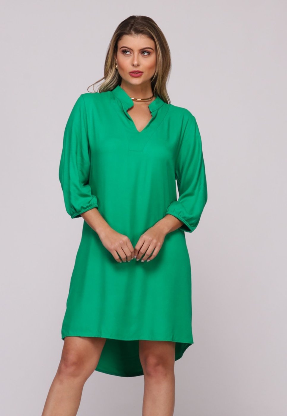 Imagem principal Vestido Chemise M/L B’Bonnie Dafne Bandeira BBonnie verde BBonnie verde