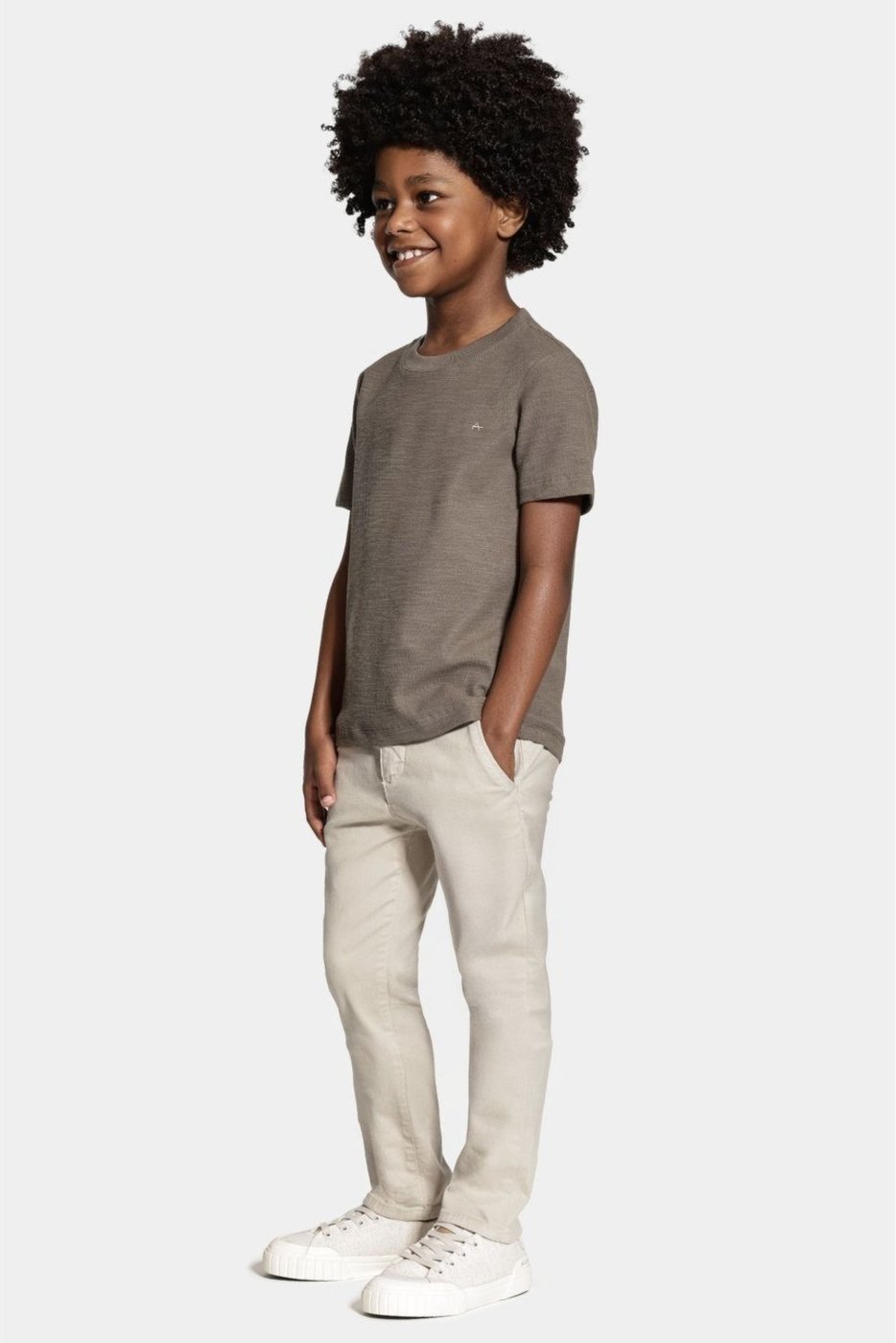 Imagem principal Infantil - Calça Aramis Chino Color Sarjada Areia bege Aramis bege