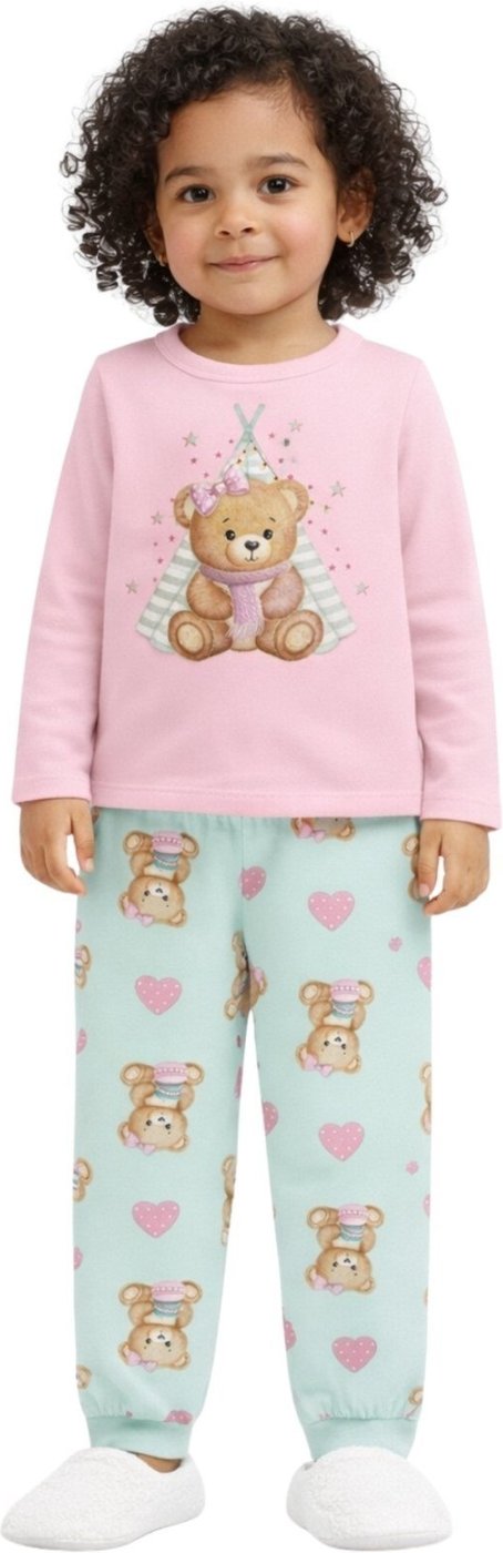 Pijama e Juvenil 2pçs Moletom Peluciado Kyly Ursinho