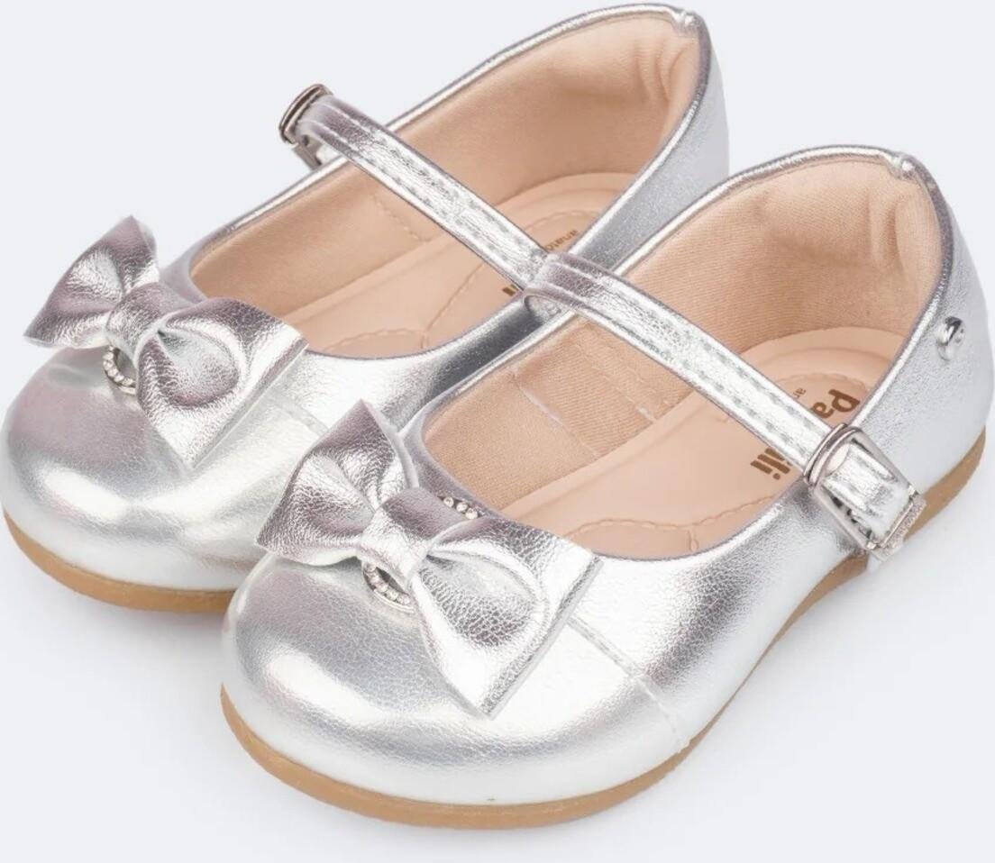 Imagem principal Infantil - Sapato Pampili Angel com Laço 18 PKT prata PKT prata