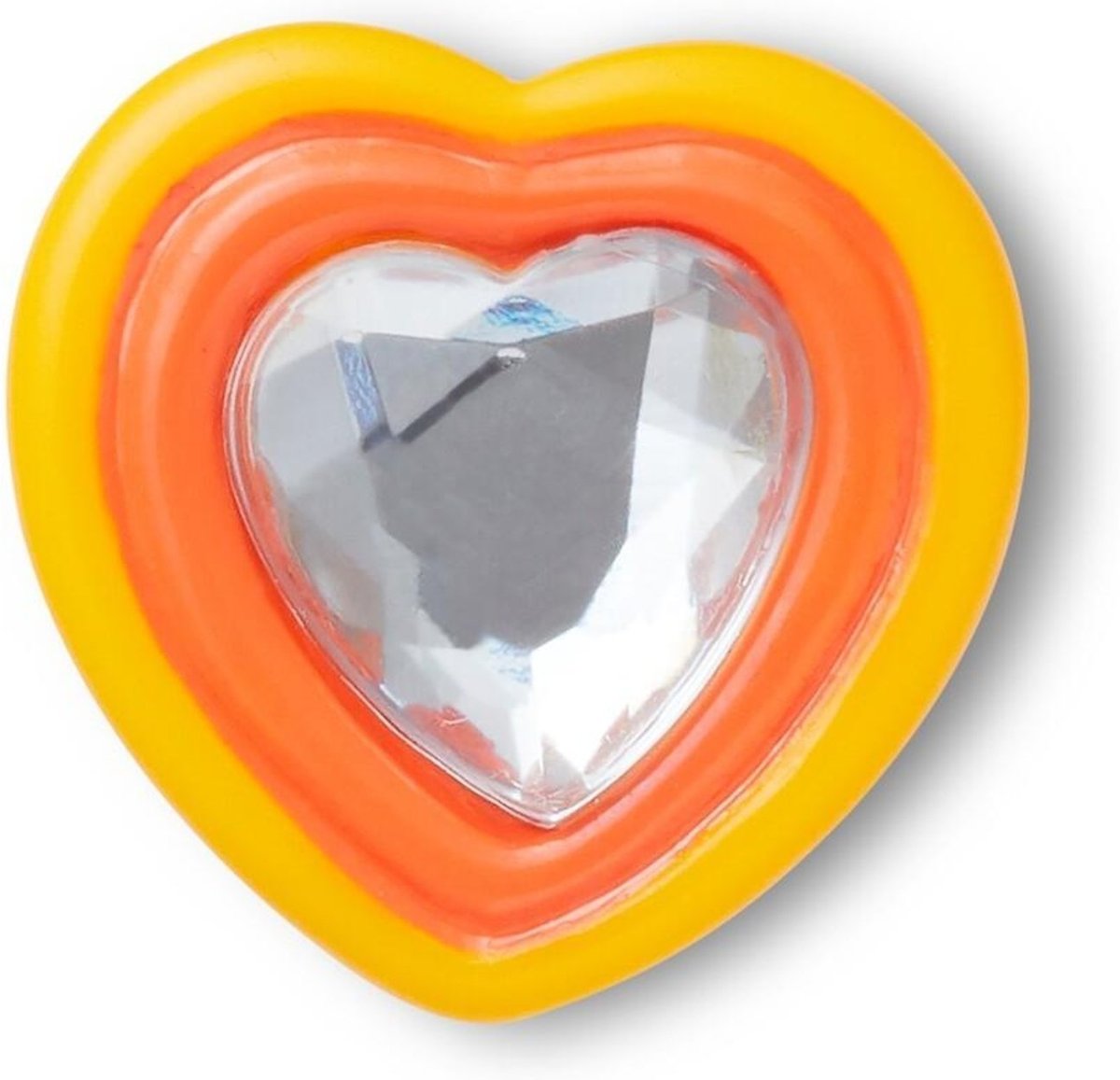 Infantil - Jibbitz™ Coração Amarelo com Joia