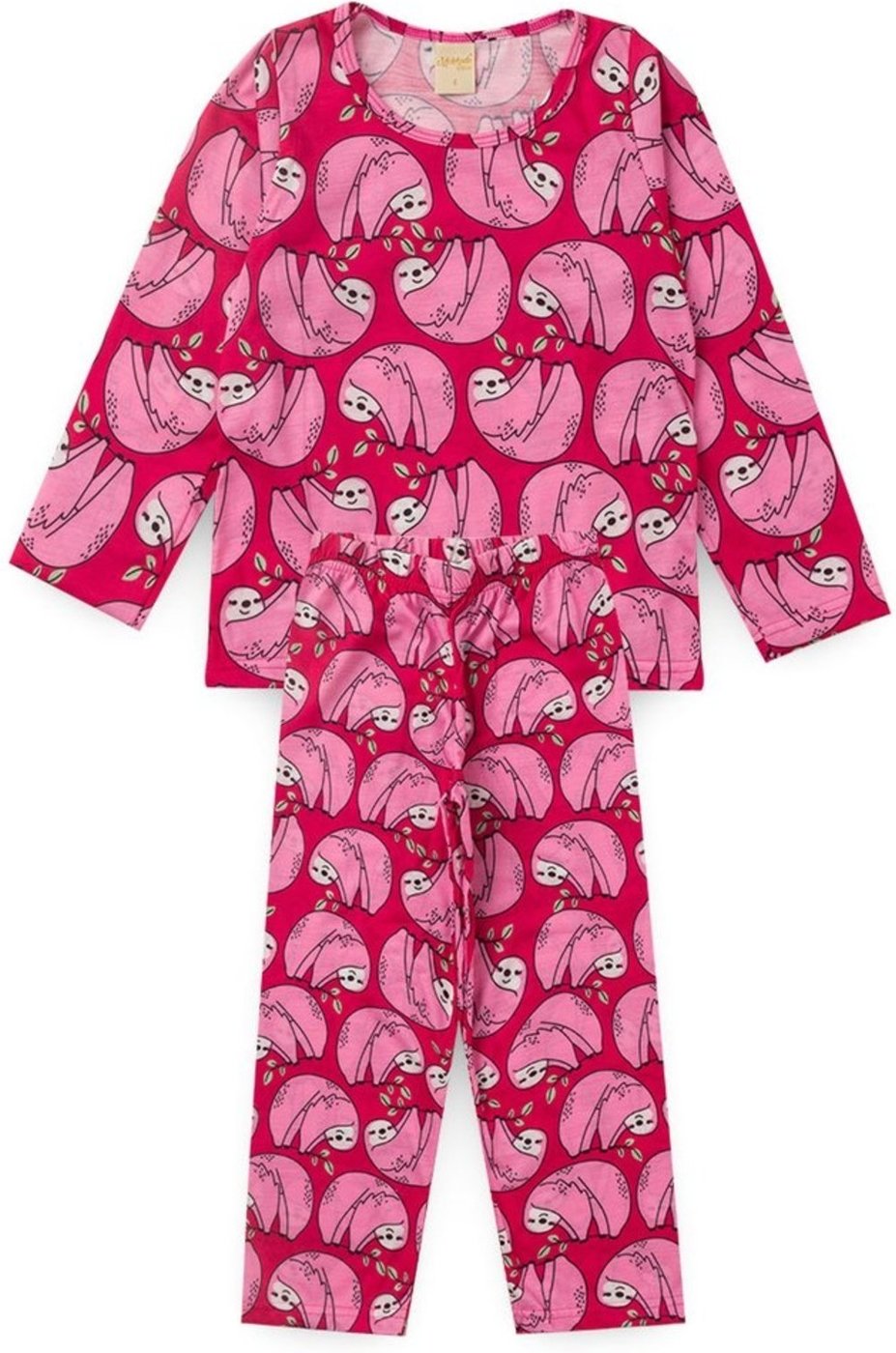 Imagem principal Pijama Molekada Menina Longo Preguiça rosa Molekada rosa