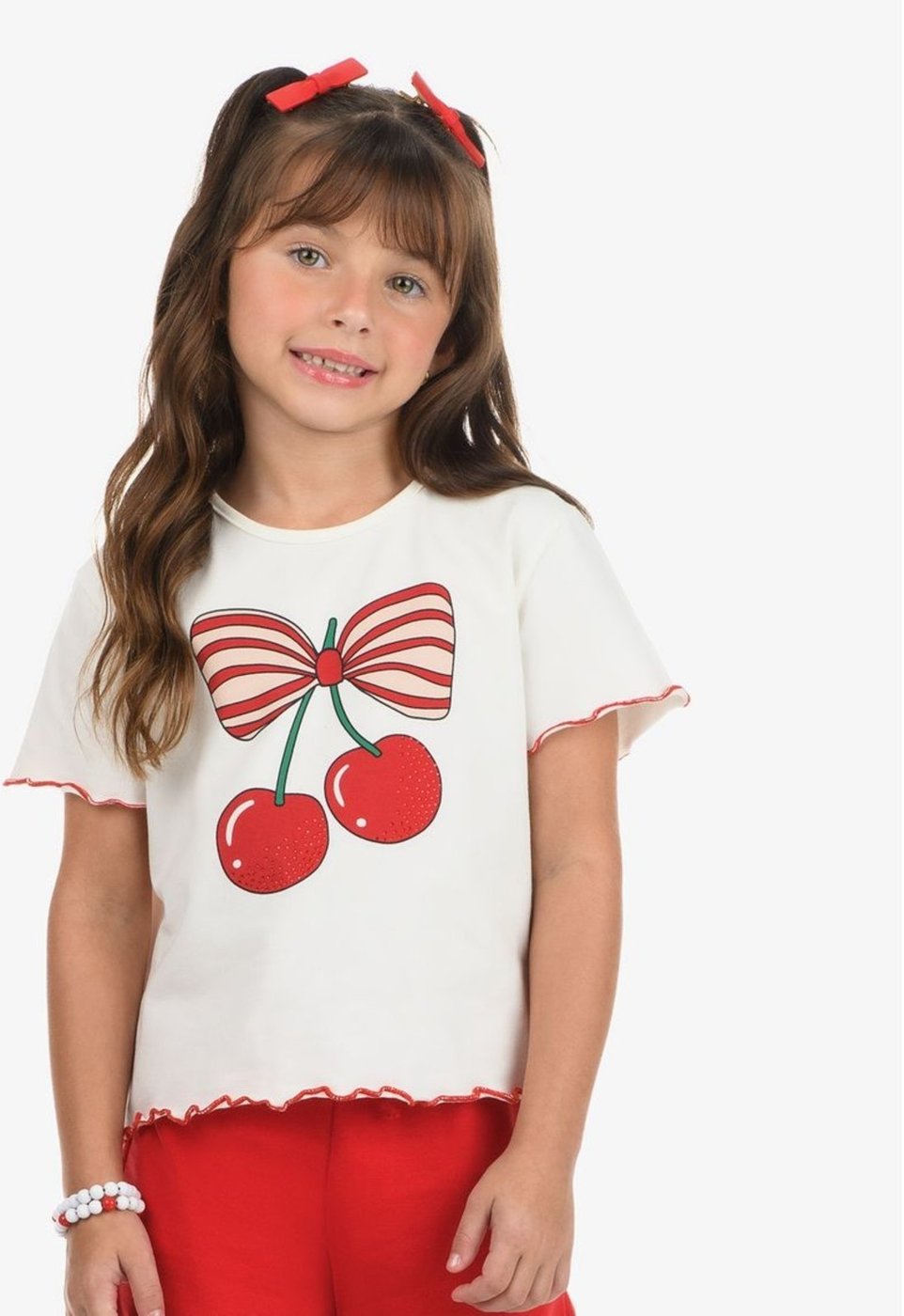 Imagem principal Infantil - Blusa Feminina Cotton Rovi Rovitex Kids bege Rovitex Kids bege