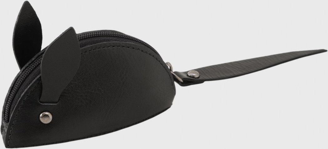 Porta-Moedas Couro Mariart Ratinho Preta