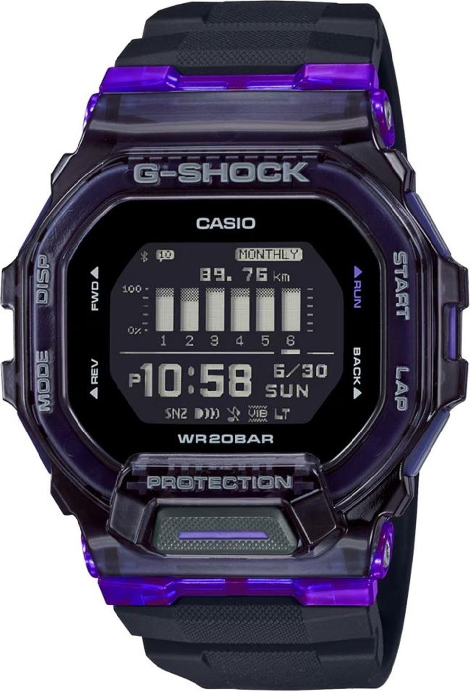 Imagem principal Relógio G-Shock GBD-200SM-1A6DR Preto roxo G-SHOCK roxo