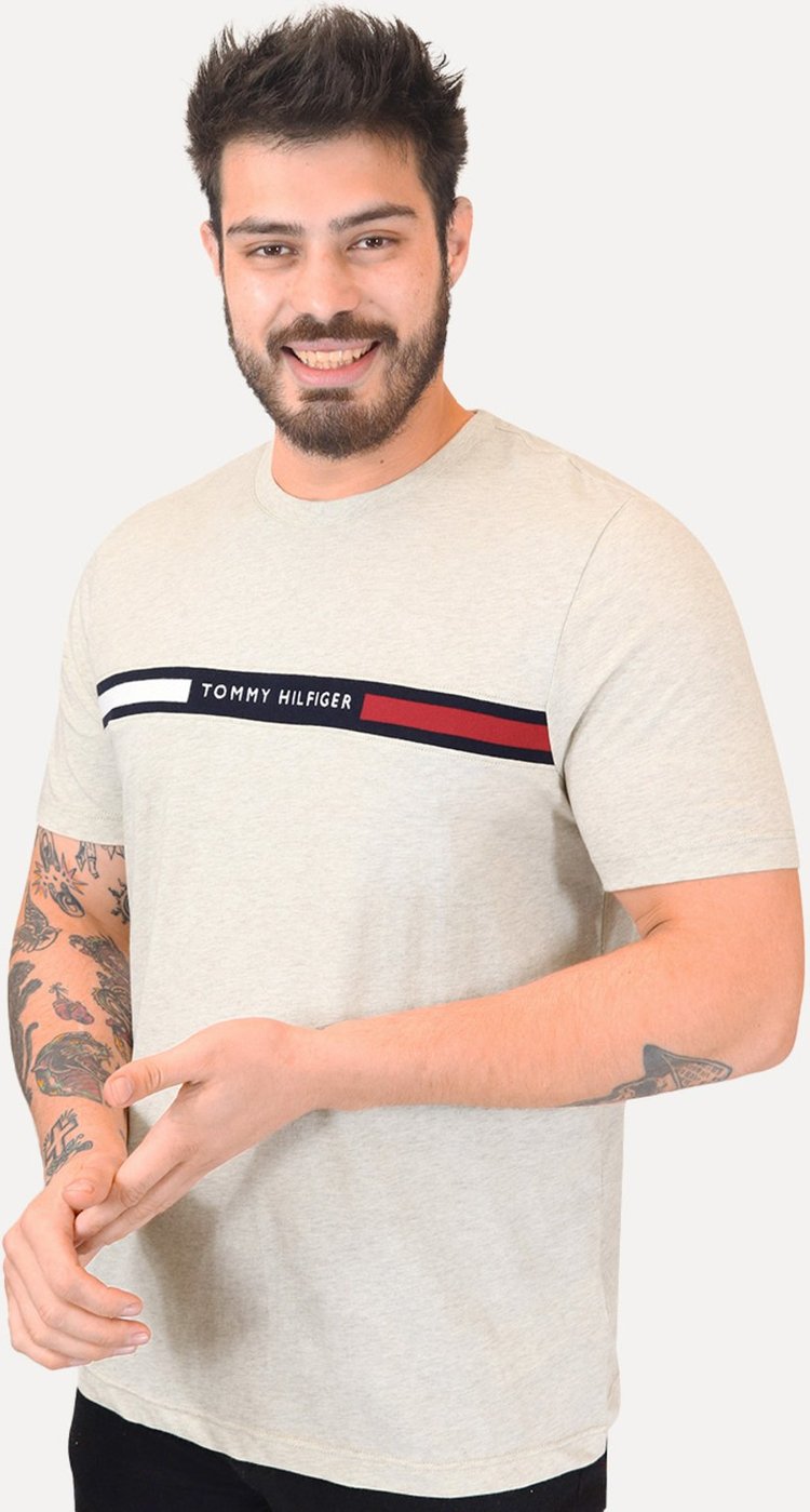 Imagem principal Camiseta Tommy Hilfiger Chest Insert Logo Areia Mescla vermelho Tommy Hilfiger vermelho