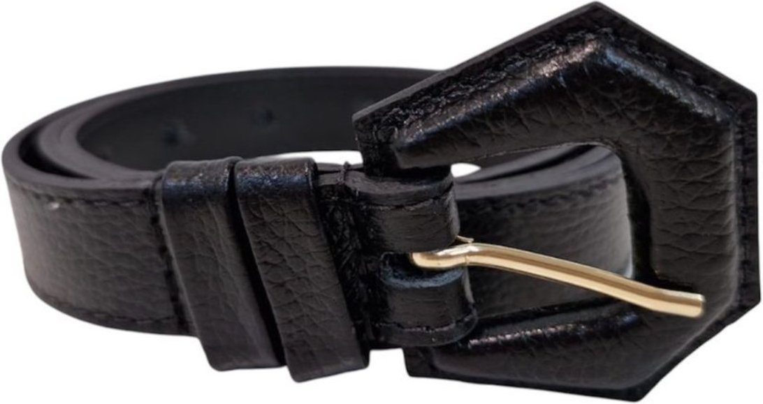 Cinto Fino Feminino em Couro Fivela Encapada 025