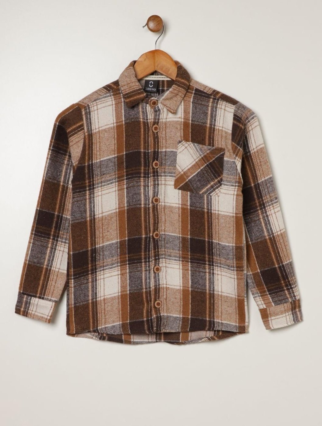 Imagem principal Infantil - Camisa Flanela Juvenil Para Menino - AREIA DZero amarelo DZero amarelo