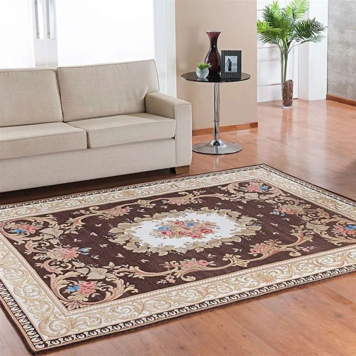 Imagem principal Tapete Sala Quarto 2,00x3,00 Antiderrapante Tulipa Niazitex marrom Niazitex marrom