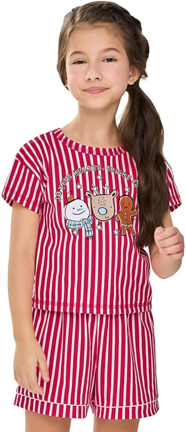 Imagem principal Pijama Menina Especial Natal Elian vermelho Elian vermelho