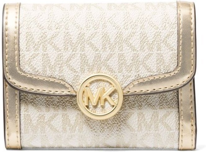 Imagem principal Carteira Leida Logo Média 35S4g9gf2m740 Michael Kors dourado Michael Kors dourado